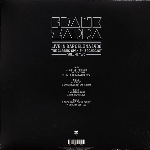 Frank Zappa - Live In Barcelona 1988 Volume 2: The Classic Spanish Broadcast (2xLP) (LP) - PureSound Records