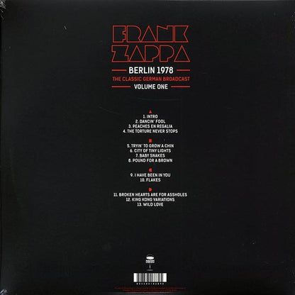 Frank Zappa - Berlin 1978 Volume 1: The Classic German Broadcast (LP) - PureSound Records
