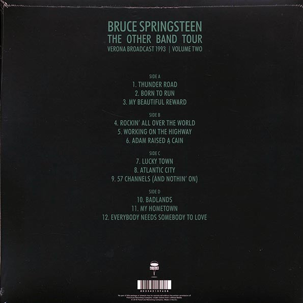 Bruce Springsteen - The Other Band Tour Volume 2: Verona Broadcast 1993 (LP) - PureSound Records