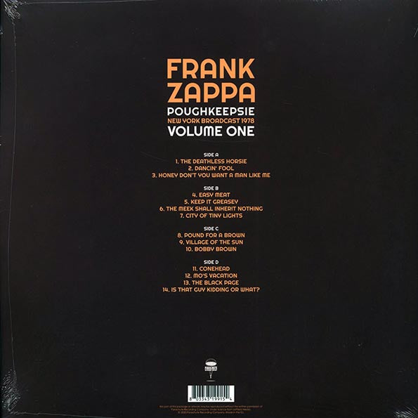 Frank Zappa - Poughkeepsie Volume 1: New York Broadcast 1978 (LP)