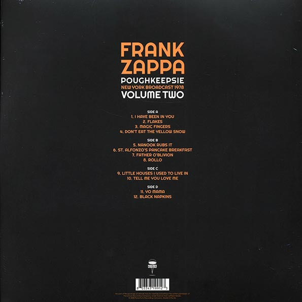 Frank Zappa - Poughkeepsie Volume 2: New York Broadcast 1978 (LP) - PureSound Records