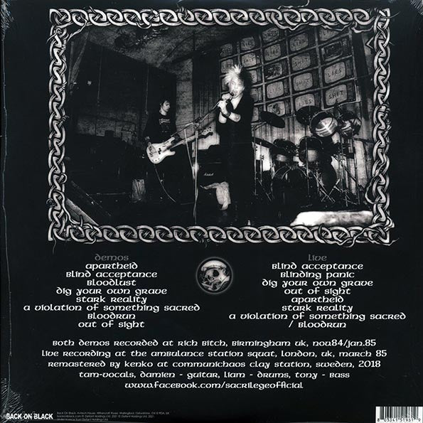 Sacrilege - Ambulance Station Squat, London, 1985 + The First & Second Demos (ltd. ed.) (LP)