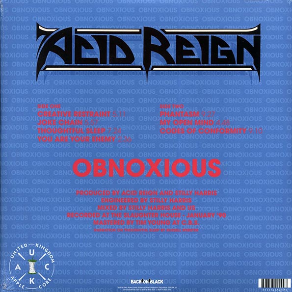 Acid Reign - Obnoxious (remastered) (LP) - PureSound Records
