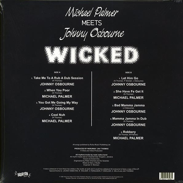 Michael Palmer, Johnny Osbourne - Michael Palmer Meets Johnny Osbourne: Wicked (LP) - PureSound Records