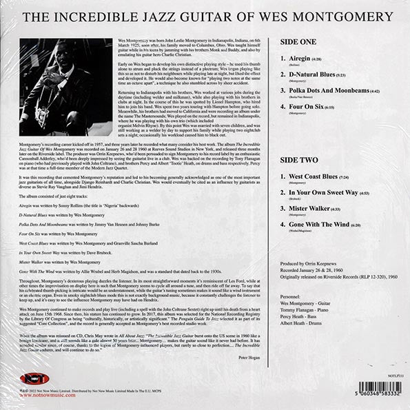 Wes Montgomery - The Incredible Jazz Guitar Of Wes Montgomery (LP)
