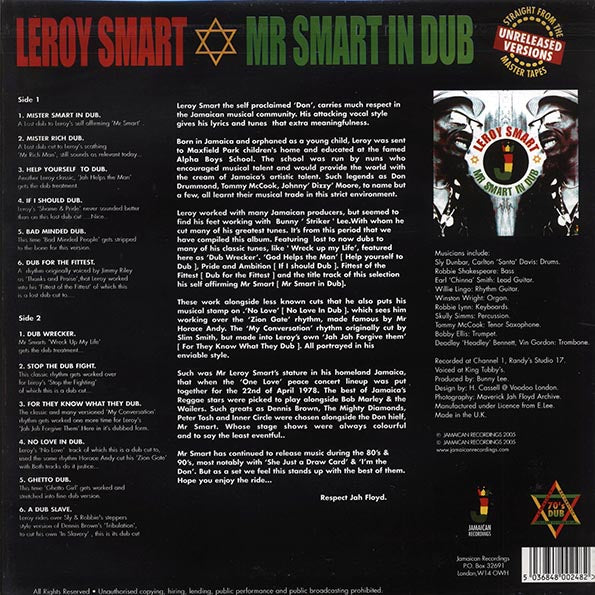Leroy Smart - Mr. Smart In Dub (LP) - PureSound Records
