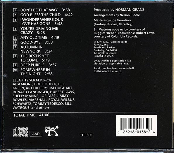 Ella Fitzgerald - The Best Is Yet To Come (CD)