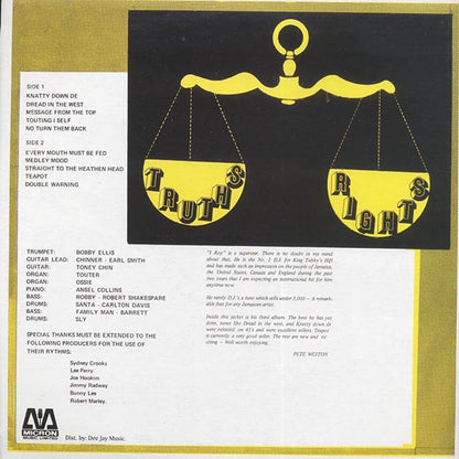 I Roy - Truths & Rights (LP) - PureSound Records