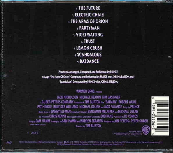 Prince - Batman: Motion Picture Soundtrack (CD)
