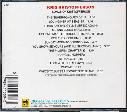 Kris Kristofferson - Songs Of Kristofferson (CD)
