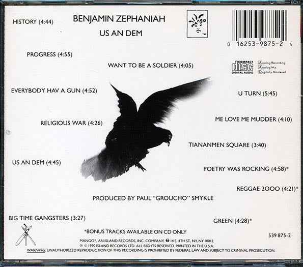 Benjamin Zephaniah - Us An Dem (CD)