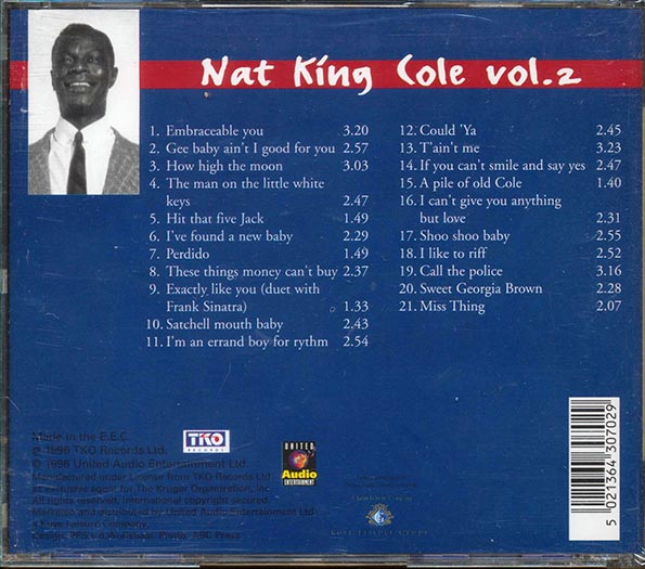 Nat King Cole - Nat King Cole Volume 2 (CD)