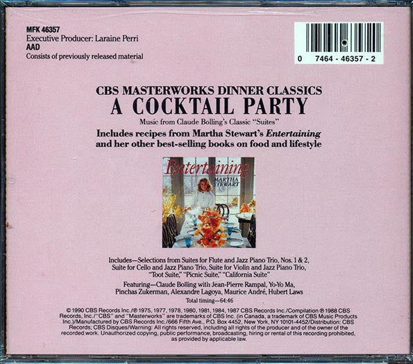 Canon, Sentimentale, Ragtime, Etc.  - Dinner Classics: A Cocktail Party (CD)