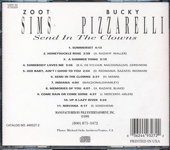 Zoot Sims And Bucky Pizzarelli - Send In The Clowns (CD)