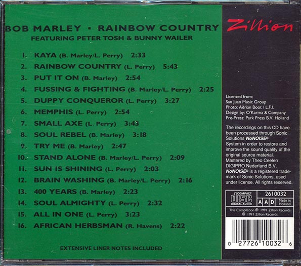 Bob Marley - Rainbow Country (CD)