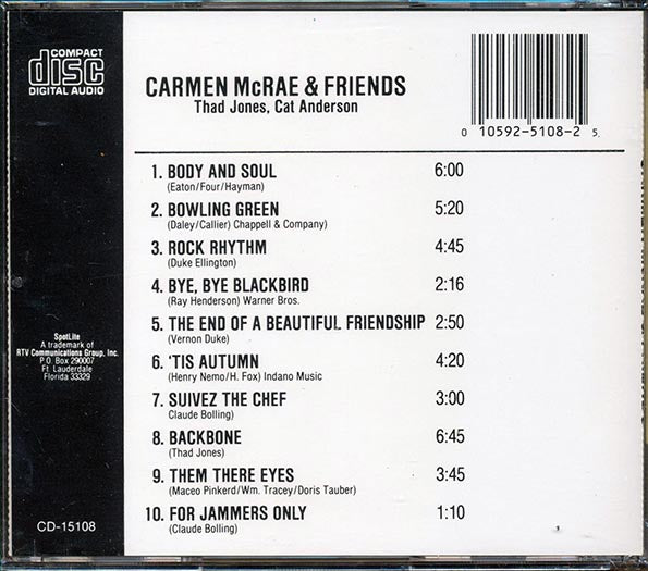 Carmen McRae, Thad Jones, Cat Anderson, Etc. - Carmen McRae & Friends (CD)