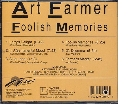 Art Farmer - Foolish Memories (CD)