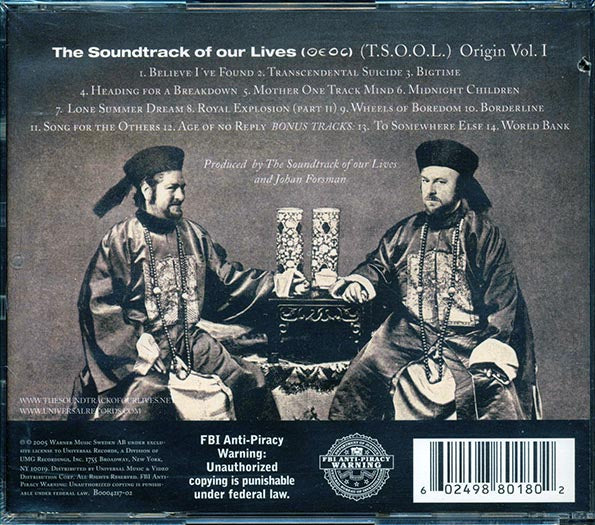 The Soundtrack Of Lives  - Origin Volume 1 (CD)