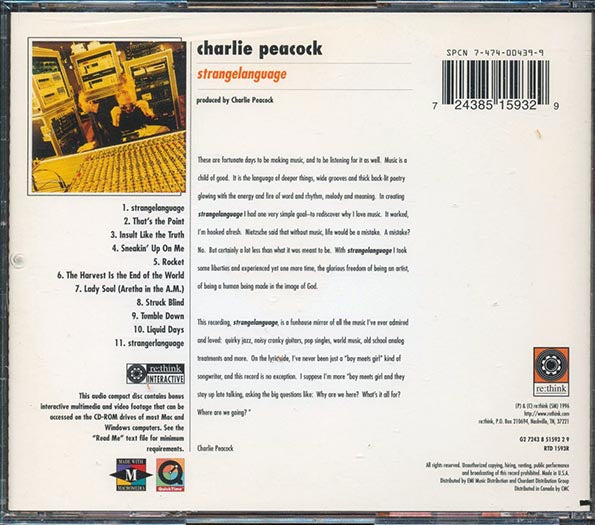 Charlie Peacock - Strangelanguage (CD)
