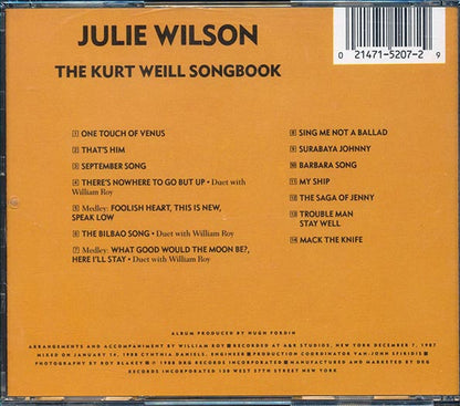 Julie Wilson - Sings The Kurt Weill Songbook (CD)