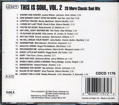 Jackie Wilson, Joe Tax, Benny Spellman, Etc. - This Is Soul Volume 2 (CD)