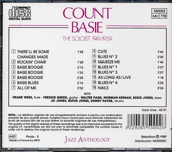 Count Basie - The Soloist 1941/1959 (CD)