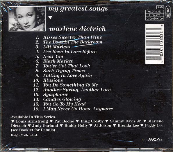 Marlene Dietrich - My Greatest Songs (CD)