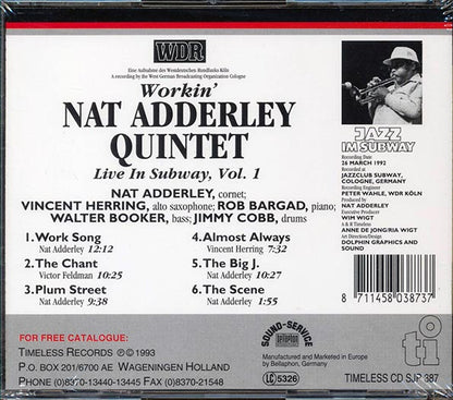 Nat Adderley Quintet Featuring Vincent Herring - Workin' (CD)