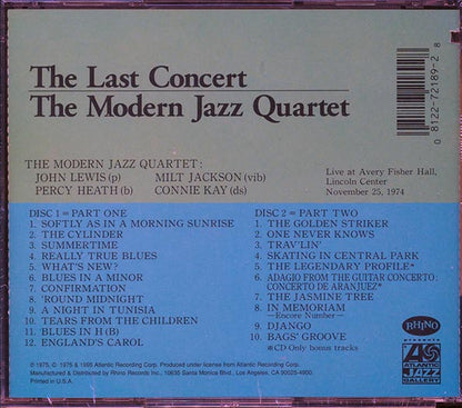 Modern Jazz Quartet - The Last Concert (2xCD) (CD)