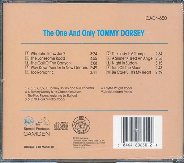Tommy Dorsey - The One And Only Tommy Dorsey (CD)