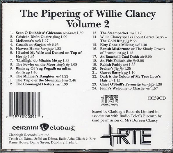 Willie Clancy - The Pipering Of Willie Clancy Volume 2 (CD)