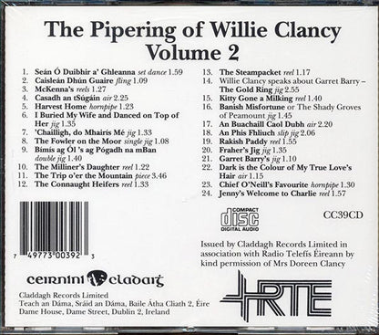 Willie Clancy - The Pipering Of Willie Clancy Volume 2 (CD)