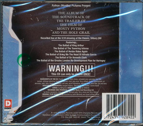 Monty Python - The Album Of The Soundtrack Of The Trailer Of The Film Of Monty Python And The Holy Grail (CD)