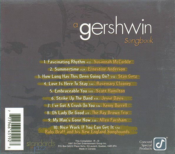 Stan Getz, Susannah McCorkle, Ernestine Anderson, Etc. - A Gershwin Songbook (CD)