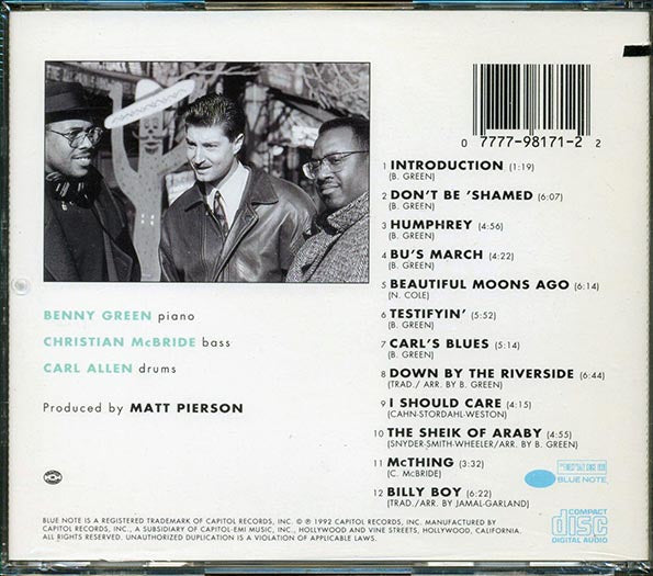 Benny Green Trio  - Testifyin' (CD)