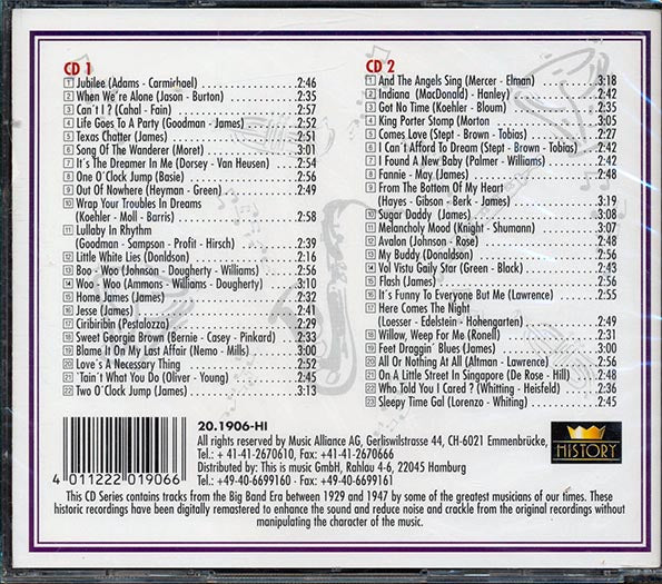 Harry James  - Sleepy Time Gal  (45 tracks) (CD)