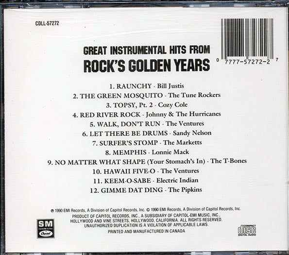 Sandy Nelson, The Ventures, Bill Justis, Etc. - Great Instrumental Hits From Rock's Golden Years (CD)