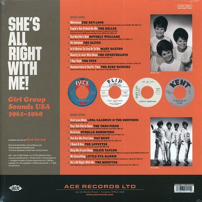 The Surf Bunnies, Beverly Williams, The Pets, The Elites, Etc. - She's All Right With Me! Girl Group Sounds USA 1961-1968 (LP)