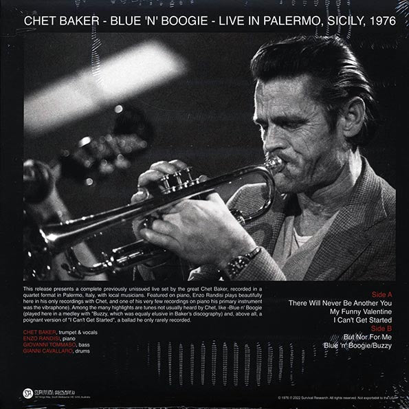 Chet Baker - Blue 'N' Boogie: Live In Palermo, Sicily, 1976 (LP) - PureSound Records