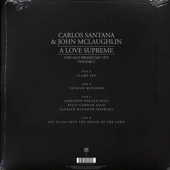 Carlos Santana, John McLaughlin - A Love Supreme Volume 2: Chicago Broadcast 1973 (LP) - PureSound Records