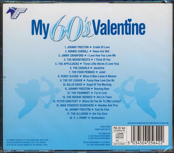 Johnny Preston, Percy Sledge, The Merrybeats, Etc. - My 60's Valentine (CD)