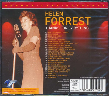 Helen Forrest - Thanks For Everything (CD)