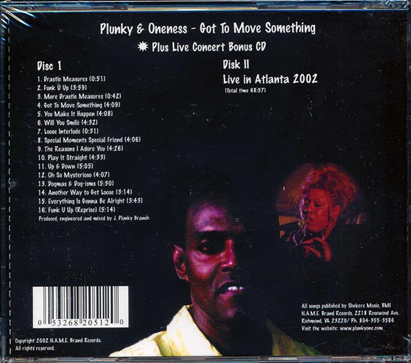 Plunky & Oneness - Go To Move Something + Live In Atlanta 2002 (CD)