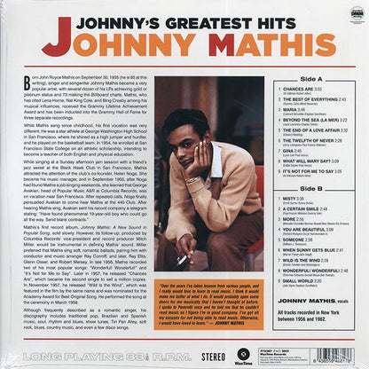 Johnny Mathis - Johnny's Greatest Hits (ltd. ed.) (LP) - PureSound Records