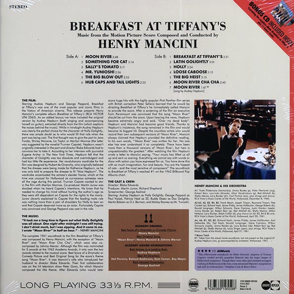 Henry Mancini - Breakfast At Tiffany's: Music From The Motion Picture Score (+11 bonus tracks) (ltd. ed.) (180g) (LP) - PureSound Records