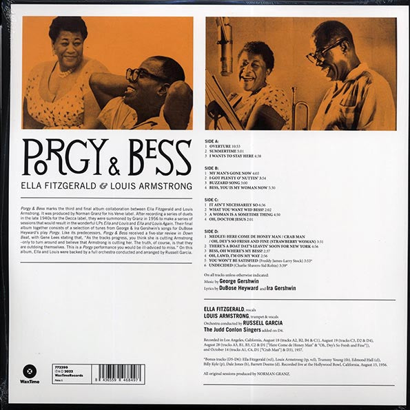 Ella Fitzgerald, Louis Armstrong - Porgy & Bess (+2 bonus tracks) (ltd. ed.) (2xLP) (LP) - PureSound Records