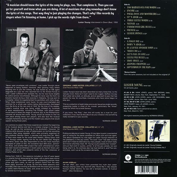 Lester Young Quartet - Collates (+2 bonus tracks) (ltd. ed.) (LP) - PureSound Records