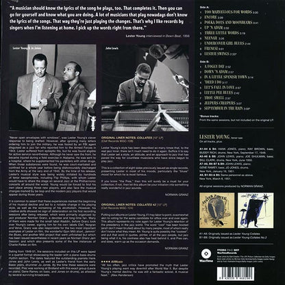 Lester Young Quartet - Collates (+2 bonus tracks) (ltd. ed.) (LP) - PureSound Records
