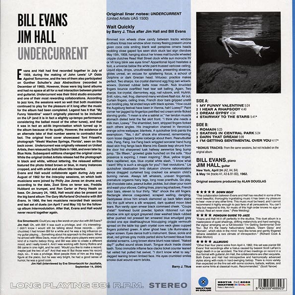Bill Evans, Jim Hall - Undercurrent (+2 bonus tracks) (ltd. ed.) (180g) (LP) - PureSound Records