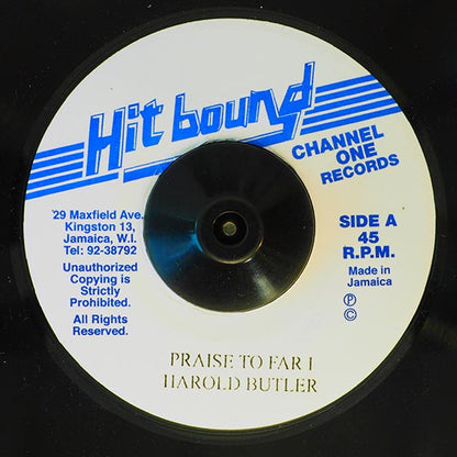 Harold Butler - Praise To Far I  /  Version (7")